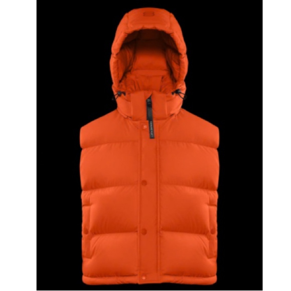Aritzia Super Puff Shorty Vest, small in mandarin orange